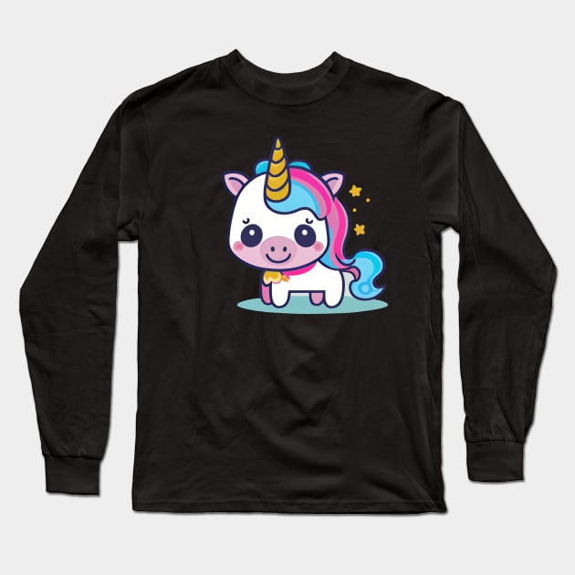 Magical Baby Unicorn Long Sleeve T-Shirt by SoloSeal